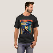 T-shirt Chat impressionniste hurlant Impressionnisme Chats (Devant entier)
