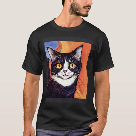 T-shirt Chat impressionniste hurle Impressionnisme Chats  (Devant)