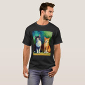 T-shirt Chat impressionniste Impressionnisme Chats Peintur (Devant entier)