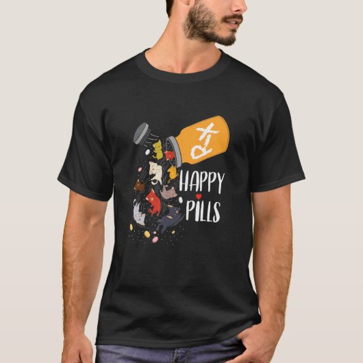 T-shirt Chat incroyable pilules heureuses Chat (Devant)