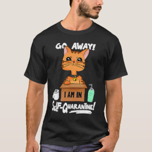 T-shirt Chat introverti chez lui dans une boîte en carton 