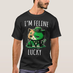 T-shirt Chat Irlandais Leprechaun Je Suis Félin Chanceux S