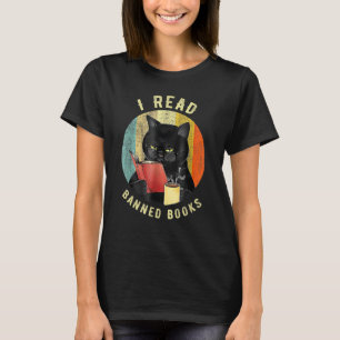 T-shirt Chat J'ai lu des livres interdits aux bibliophiles