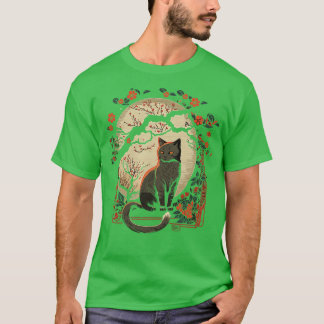 T-shirt Chat Japon Style Funny Chat Cadeau Retro Vintage F
