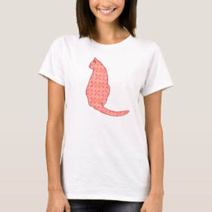 T-shirt Chat Japonais - Batik Orange Corail