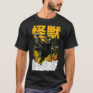 T-shirt Chat japonais Japon Kaiju Monster Manga goku 