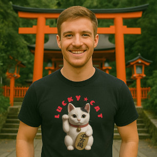 T-shirt Chat japonais Lucky Charm