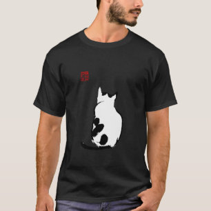 T-shirt Chat Japonais Noir et Blanc
