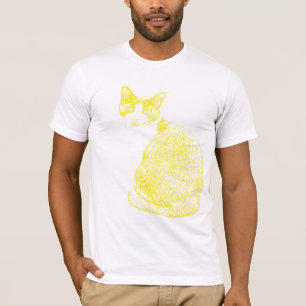 T-shirt Chat jaune
