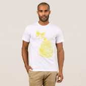 T-shirt Chat jaune (Devant entier)