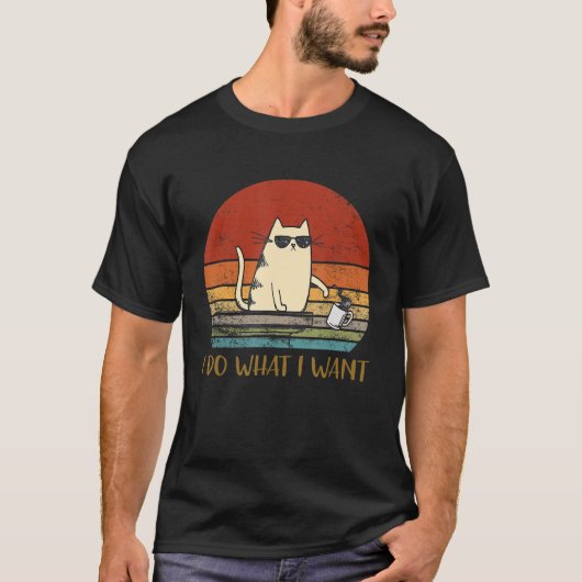 T-shirt Chat Je Fais Ce Que Je Veux (Devant)