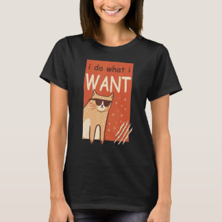 T-shirt Chat Je Fais Ce Que Je Veux Graphique De Chat
