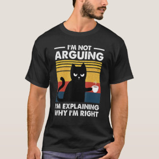 T-shirt Chat Je ne discute pas, j'explique simplement pour