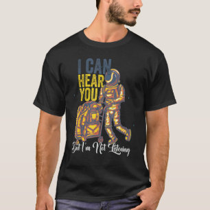 T-shirt Chat Je peux t'entendre mais j'écoute Fille Mignon