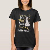 T-shirt Chat J'Embrasse Mon Chat Donc Je Ne Punche Pas Les (Devant)