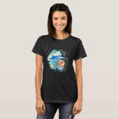 T-shirt chat jet spatial (Devant entier)
