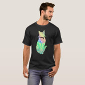 T-shirt Chat joli hippy coloré (Devant entier)
