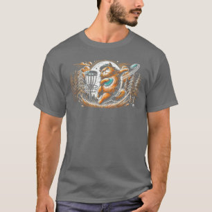 T-shirt Chat jouant au disque golf sportif Frolfer Athlète