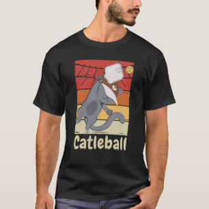 T-shirt Chat jouant au jeu de pickle ball Chat de pickleba