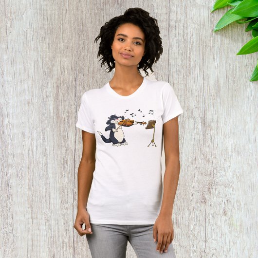 T-shirt Chat Jouant Au Violon