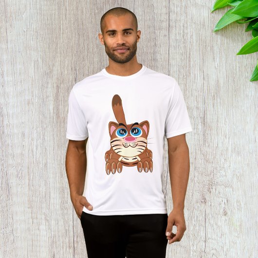T-shirt Chat jouant avec Big Blue yeux amusant Whimsical K