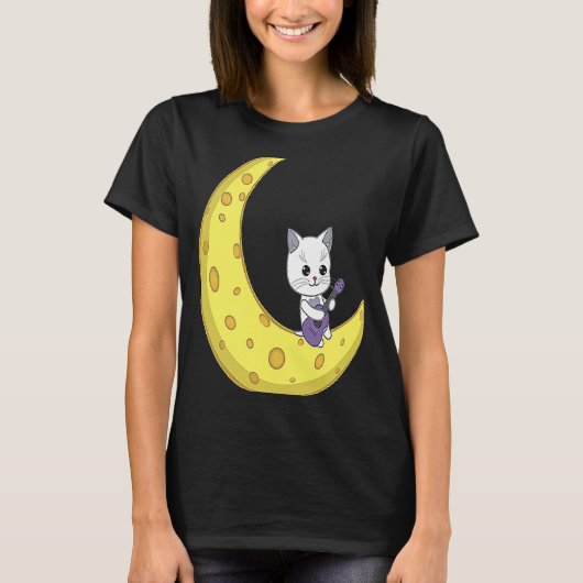 T-shirt Chat jouant de la guitare (Devant)