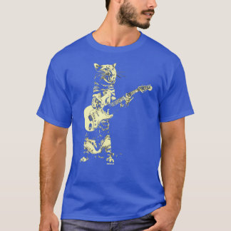 T-shirt Chat jouant de la guitare (2)