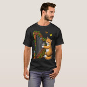 T-shirt Chat jouant de la harpe (Devant entier)