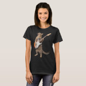 T-shirt Chat Jouer Guitare Chemise Enfants Hommes Femmes R (Devant entier)