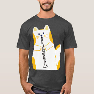 T-shirt Chat Jouer Le Clarinet