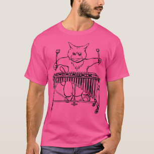 T-shirt Chat Jouer Vibraphone T Chemise Jazz Marimba