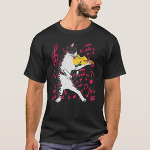 T-shirt Chat Jouer Violon Instruments de musique Violonist