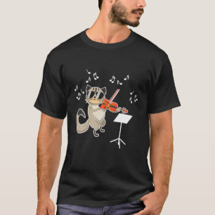 T-shirt Chat Jouer Violon T - Chat Violon