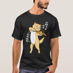 T-shirt Chat Jouer Violon Violoniste Fun Chats Jouer Viol