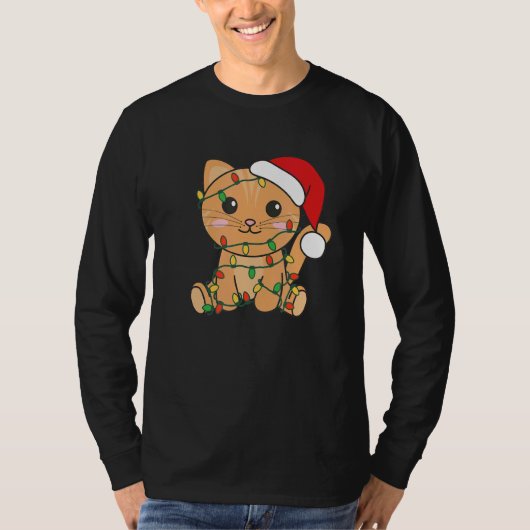T-shirt Chat Joyeux Noël Animaux d'hiver Chats Noël (Devant)