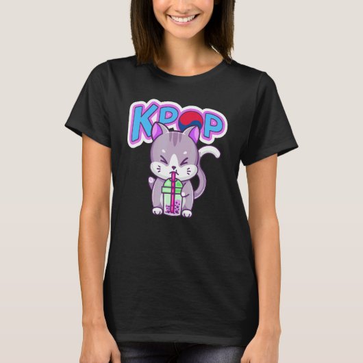 T-shirt Chat K Pop (Devant)