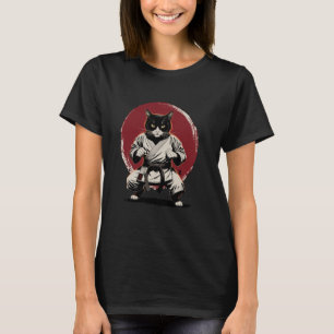 T-shirt Chat Karaté Judo Japon Drapeau Japonais Pun Graphi