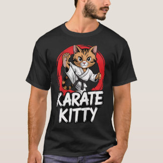 T-shirt Chat Karaté Kitty Drôle de Combat de Chat Sports A