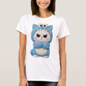 T-shirt Chat Kawaii Patchwork (Devant)