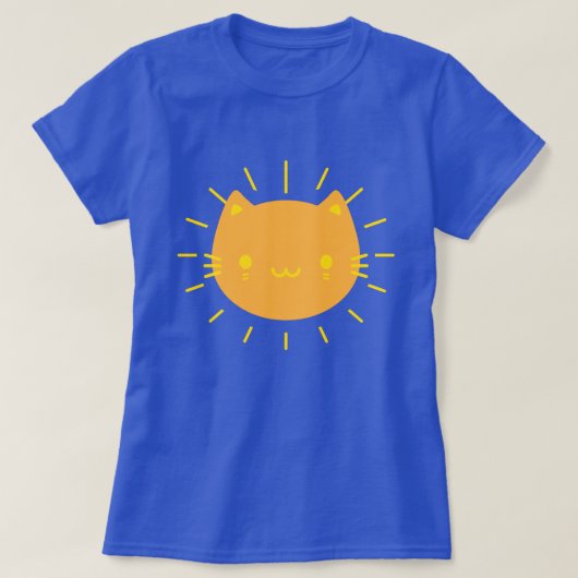 T-shirt Chat Kawaii Sunshine (Design devant)
