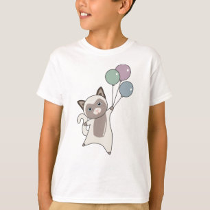 T-shirt Chat Kitten Ballons mignons Animaux Enfants