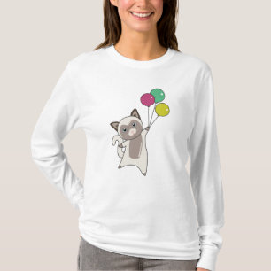 T-shirt Chat Kitten Ballons mignons Animaux Enfants
