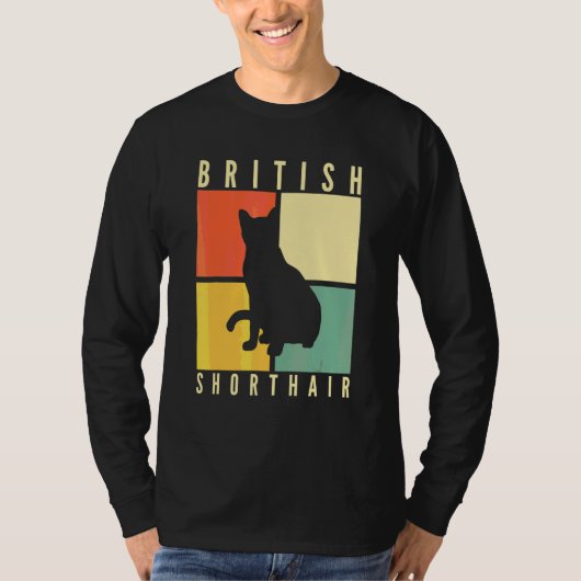 T-shirt Chat Kitten britannique rétro (Devant)