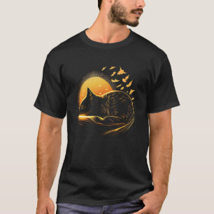 T-shirt Chat Kitten Félin Endormi Animal Compagnon Amateur