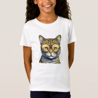 Chat Kitty Cool avec des Lunettes
