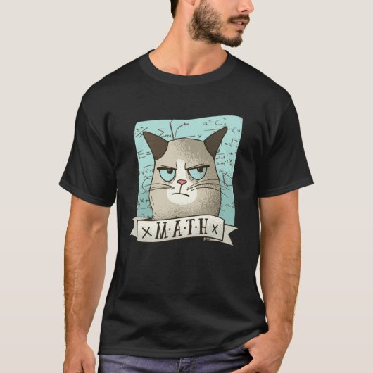 T-shirt Chat Kitty déteste les maths (Devant)