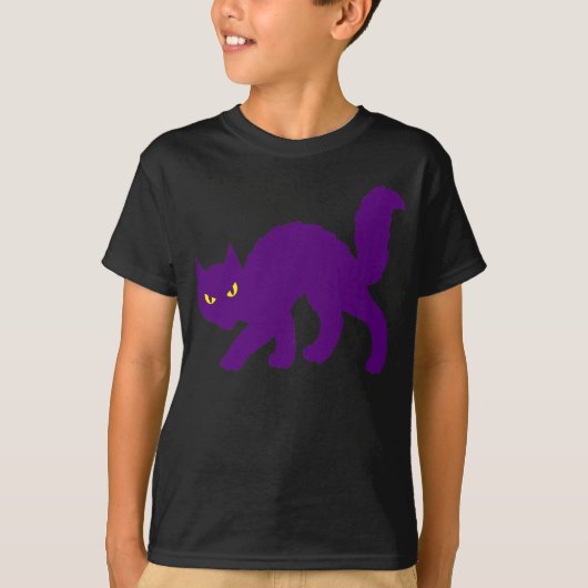T-shirt Chat Kitty Halloween Effrayant Méchant (Devant)