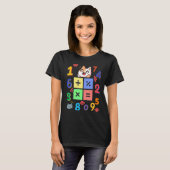 T-shirt Chat Kitty Math J'Aime Les Maths Et Les Chats Math (Devant entier)