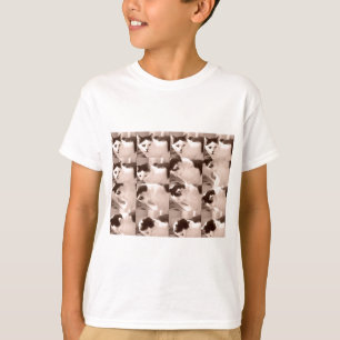 T-shirt Chat Kitty/Photo noir et blanc