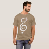 T-shirt Chat Kittyreble Clé de Musique Drôle de Chat Notes (Devant entier)